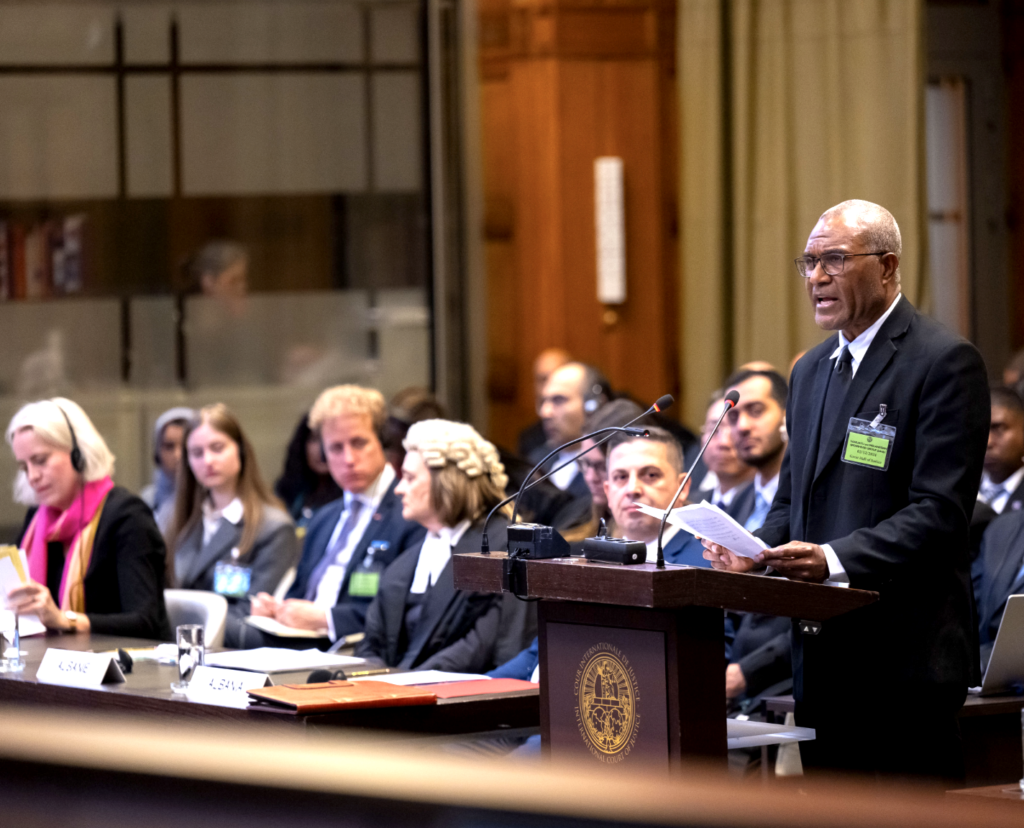 Vanuatu’s AG Loughman demands Climate Justice as ICJ hearings conclude