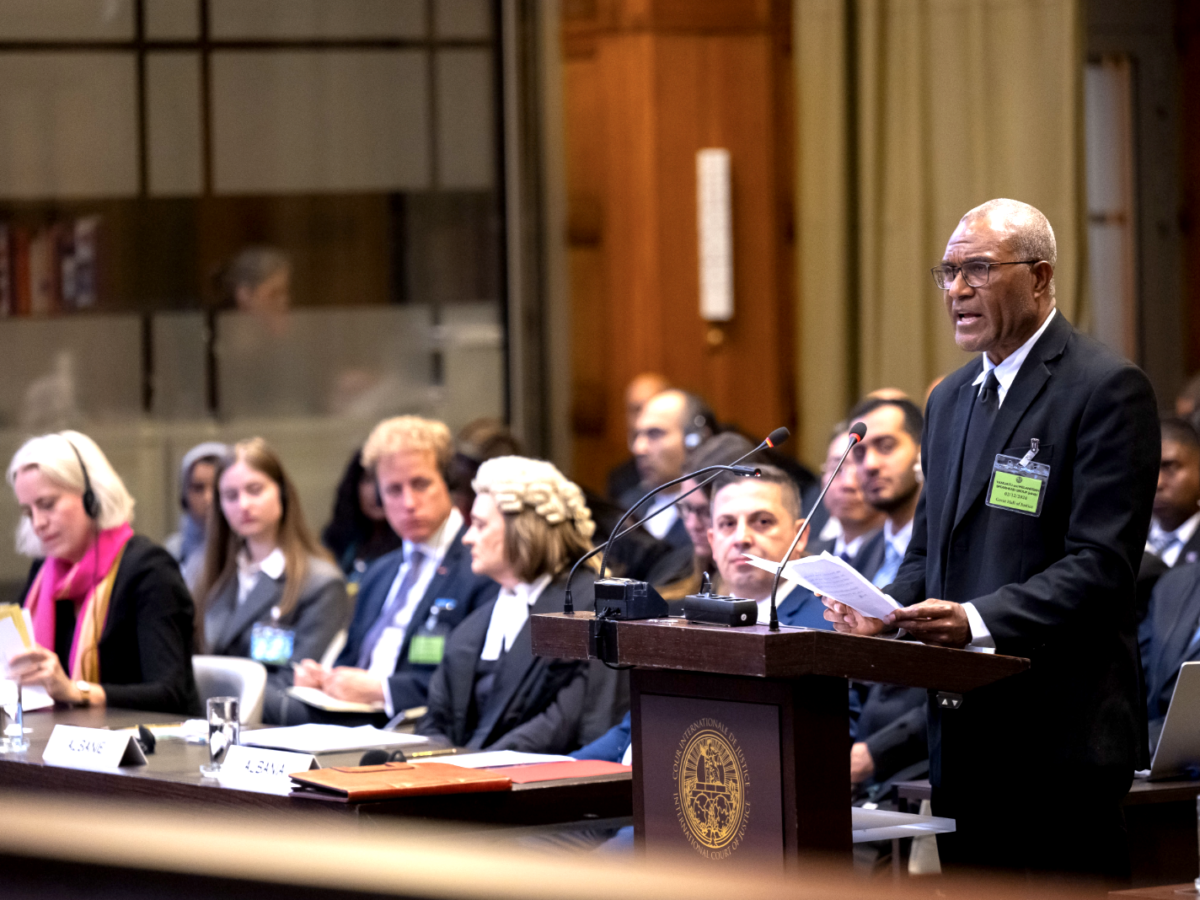 Vanuatu’s AG Loughman demands Climate Justice as ICJ hearings conclude